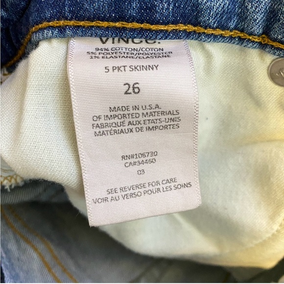 Vince high rise 5 pkt skinny jeans - Picture 7 of 7